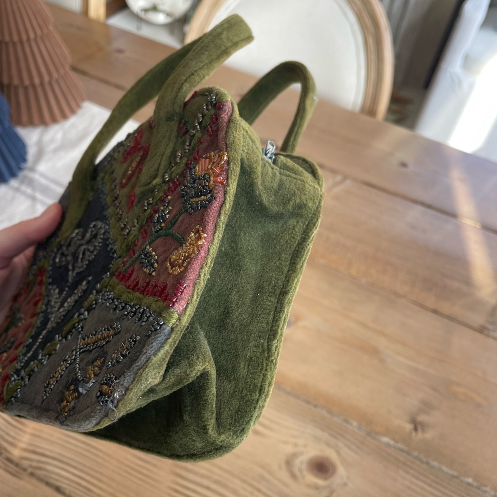 Embroidered Patchwork Mini Handbag - image 8